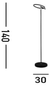 Stojacia lampa Space LED, čierna, kov