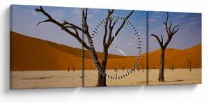 Obraz - Údolie smrti (s hodinami) (90x30 cm)