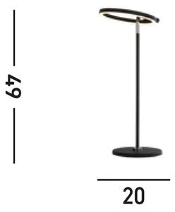 Stolná lampa Space LED, čierna, kov