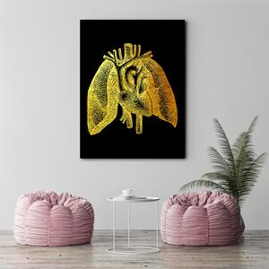Obraz na plátne Zlatá anatómia, ľudské pľúca - Gab Fernando Rozmery: 40 x 60 cm
