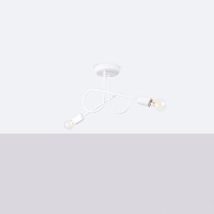 Stropné svietidlo Loop 2, biele telo svietidla