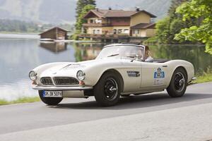 Fotografia BMW 507 constructed in 1955, Kitzbuehel Alps Ralley 2008, Austria, Europe