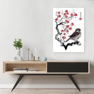 Obraz na plátne Malý vrabček Sumi-e - Dr.Monekers Rozmery: 40 x 60 cm