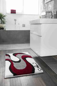 GRUND Kúpeľňový koberec Colani 11 bielo-červený Rozmer: 60x100 cm