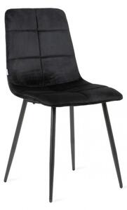 Jedálenská stolička TRISS zamatová čierna ALL 822105