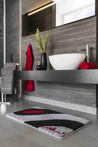 GRUND Kúpeľňový koberec Colani 35 svetlosivý čierny Rozmer: 60x60 cm