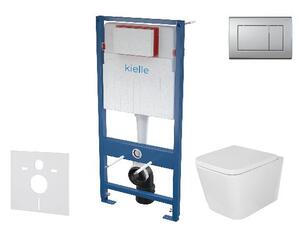 Kielle Genesis - Set predstenovej inštalácie, klozetu Arkas I, dosky softclose a tlačidla Gemini III, matný chróm 30505SS35