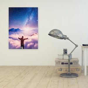 Obraz na plátne Človek a galaxia - Rokibul Hasan Rozmery: 40 x 60 cm