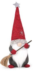 Tutumi, vianočný trpaslík 49cm YX049, biela-šedá-červená, CHR-00538