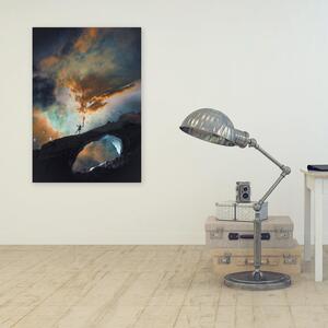 Obraz na plátne Človek a oblaky - Rokibul Hasan Rozmery: 40 x 60 cm