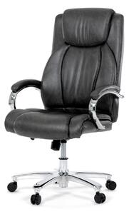 Autronic - Křeslo kancelářské, šedá ekokůže, chromový kříž, houpací mechanismus, nosnost 150kg - KA-F1385 GREY
