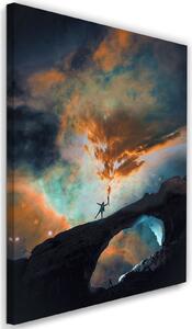 Obraz na plátne Človek a oblaky - Rokibul Hasan Rozmery: 40 x 60 cm