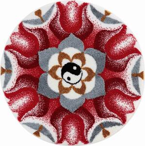 GRUND Mandala koberec HARMONY PROTICLADES červená Rozmer: ø 60 cm