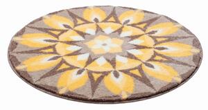 GRUND Mandala koberec SEBELASKA žlto-sivý Rozmer: ø 60 cm