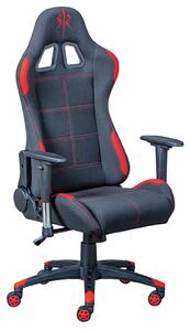 Herná polohovateľná stolička Player - čierna/červená