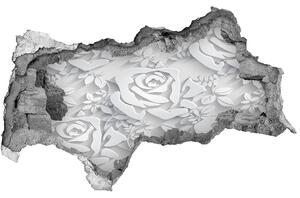Nálepka 3D diera na stenu Ruže vzor nd-b-76755101