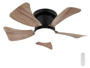 Globo 03609H - LED Stmievateľný stropný ventilátor HINES LED/10W/230V + DO hnedá