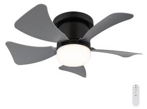 Globo 03609A - LED Stmievateľný stropný ventilátor HINES LED/10W/230V + DO šedá