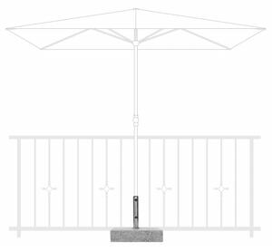 Doppler balkónový stojan s držiakom na dáždnik / 25 kg / nerezová oceľ/oceľ