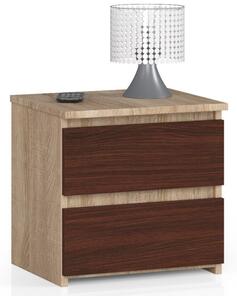 Nočný stolík CL2 2SZ CLP sonoma / wenge