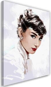 Obraz na plátne Audrey Hepburn v bielom - Dmitry Belov Rozmery: 40 x 60 cm