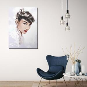 Obraz na plátne Audrey Hepburn v bielom - Dmitry Belov Rozmery: 40 x 60 cm