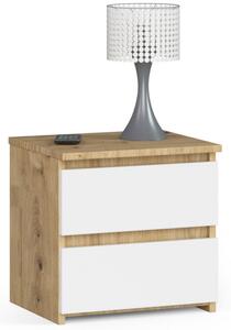 Nočný stolík CL2 2SZ CLP dub artisan / biely