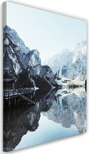 Obraz na plátne Chata na jazere - Dmitry Belov Rozmery: 40 x 60 cm
