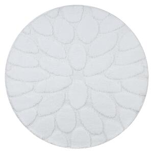 Kúpeľňový koberec SUPREME kruh STONES, biely