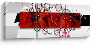 Obraz abstrakcie (s hodinami) (90x30 cm)