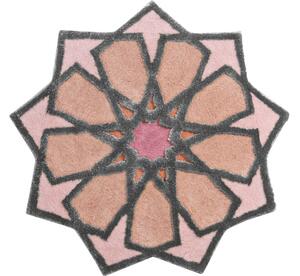 GRUND Kúpeľňový koberec SHEREZAD ružovo-bronzovo-strieborný Rozmer: ø 120 cm