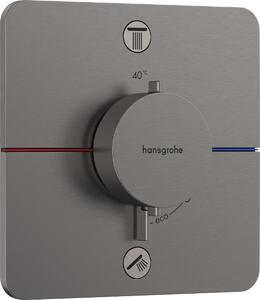 Hansgrohe ShowerSelect Comfort Q, termostat pod omietku pre 2 spotrebiče, kartáčovaný čierny chróm, HAN-15583340