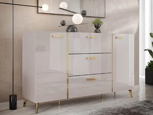 Mirjan24 Komoda Rostiw 150 2D3SZ, Farby: kašmír / kašmír lesk + zlatá 5903211401657