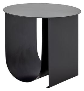MUZZA Kovový odkladací stolík bodhi Ø 43 x 38 cm čierny