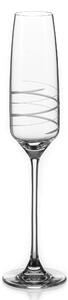 Diamante brúsené poháre na šampanské Twist 170 ml 1KS
