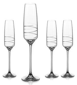 Diamante brúsené poháre na šampanské Twist 170 ml 2KS