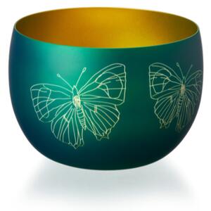 Crystalex dekorovaná sklenená miska Meadow Zelená 20 cm 1KS
