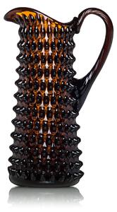 Květná 1794 ručne fúkaný džbán Polka Dot Brown 1200 ml