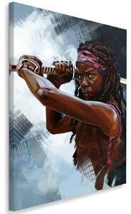 Obraz na plátne The Walking Dead, portrét Michonne - Dmitry Belov Rozmery: 40 x 60 cm