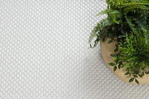 Dywany Łuszczów Kusový koberec Timo 6272 White kruh – na von aj na doma - 150x150 (priemer) kruh cm