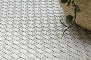 Dywany Łuszczów Kusový koberec Timo 6272 White kruh – na von aj na doma - 120x120 (priemer) kruh cm