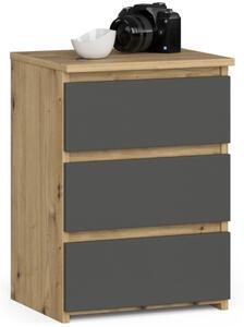 Nočný stolík CL3/40 dub artisan / sivý