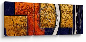 Obraz abstrakcie (s hodinami) (90x30 cm)