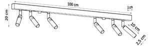 EYETECH 6 Stropné svetlo, čierna SL.0901 - Sollux