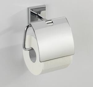 WENKO Držiak na toaletný papier BEZ VŔTANIA PowerLoc LACENO metalický lesklý 14x15x8 cm