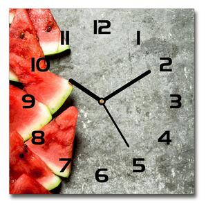 Sklenené hodiny štvorec Nakrájaný melón