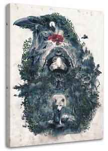 Obraz na plátne Magický les v podobe vtáka - Barrett Biggers Rozmery: 40 x 60 cm
