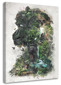 Obraz na plátne Postava opice ako les - Barrett Biggers Rozmery: 40 x 60 cm