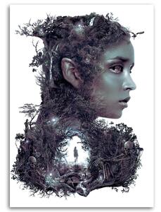 Obraz na plátne Ženská postava a magický les - Barrett Biggers Rozmery: 40 x 60 cm