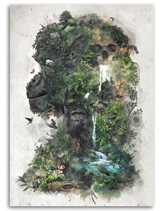 Obraz na plátne Postava opice ako les - Barrett Biggers Rozmery: 40 x 60 cm